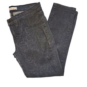 J Brand Snakeskin Print Textured Matte Boa Leggings Size 27